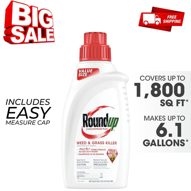 WEED AND GRASS Killer Concentrate 36 Ounces, For Patios, Walkways Free