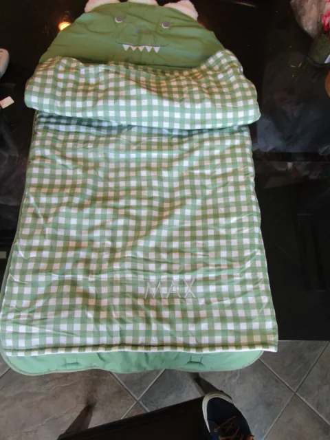 Pottery Barn kids  Dino critter nap mat  mono MAX photo shoot sample