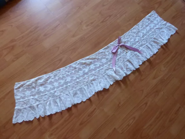 Victorian Lace Skirt Flounce   44 X 9 1/2 "   Very Good Condition
