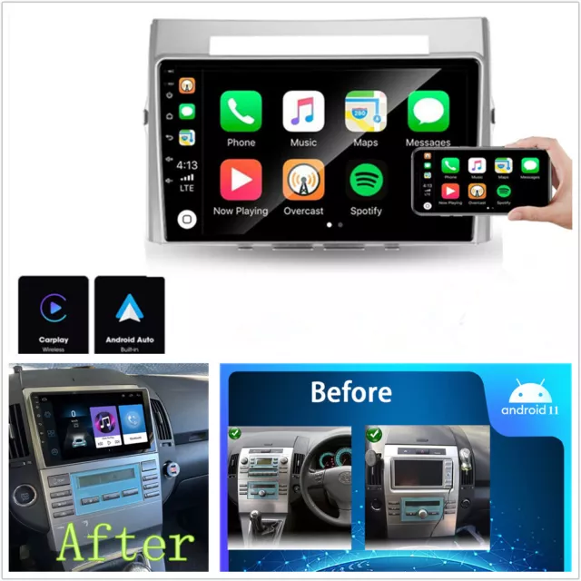 9" 2+32G Android 11 Stereo Radio GPS WiFi For Toyota Corolla Verso Carplay 03-09