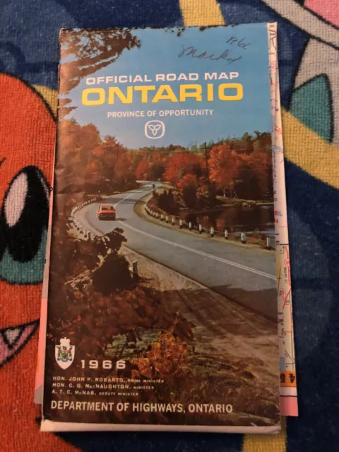 Official Road Map Ontario 1966 Canada