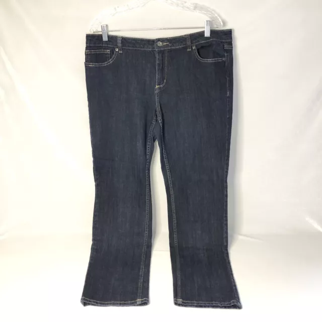 Liz Claiborne Womens Jeans sz 16 Blue Classic Fit Straight Dark Wash