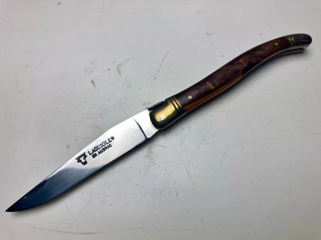 Ancien Couteau Laguiole En Aubrac "Marquetterie Bateaux Phare"  Vintage Knife