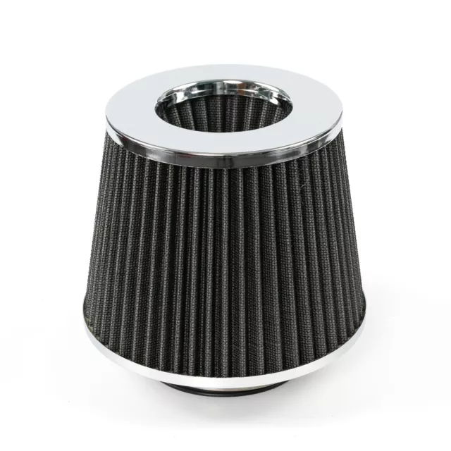 3 Zoll Auto Sport Luftfilter Performance Silber 64 -76mm Lufteinlassfilter Kegel