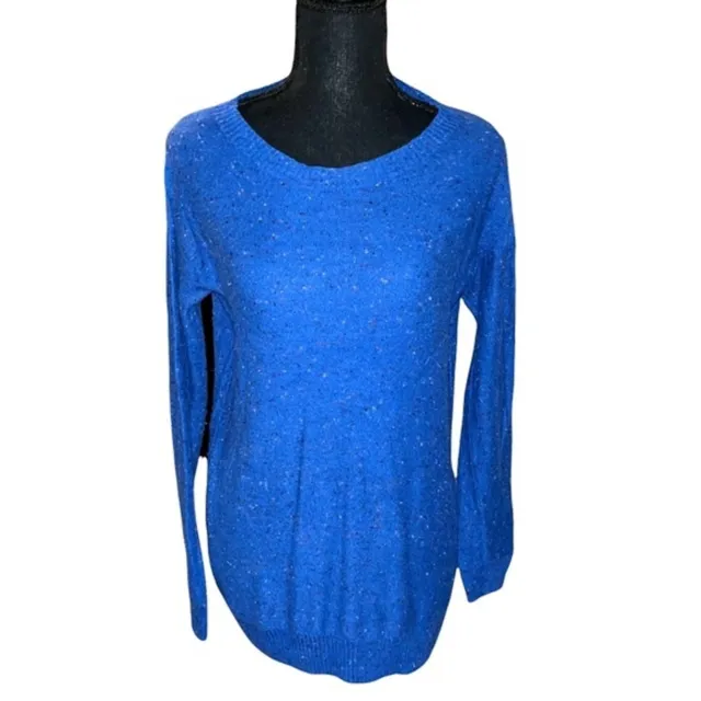 Rubbish Royal Blue Angora Rabbit Lightweight Long Sleeve Sweater Extra Small XS