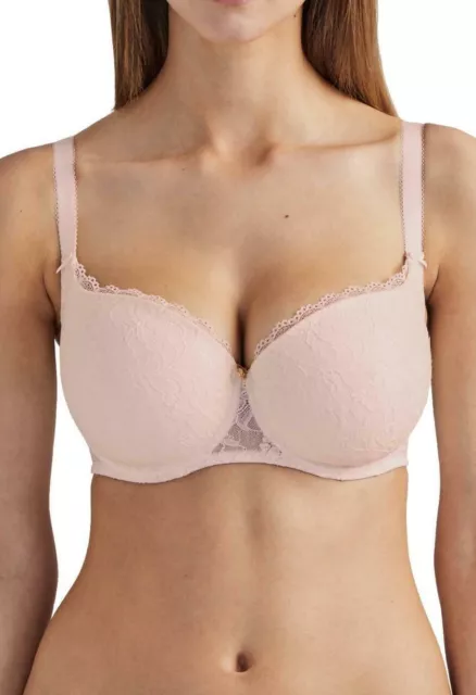 Aubade Balcony Bra Rosessence Underwired Half Cup Moulded Padded - Powder Pink