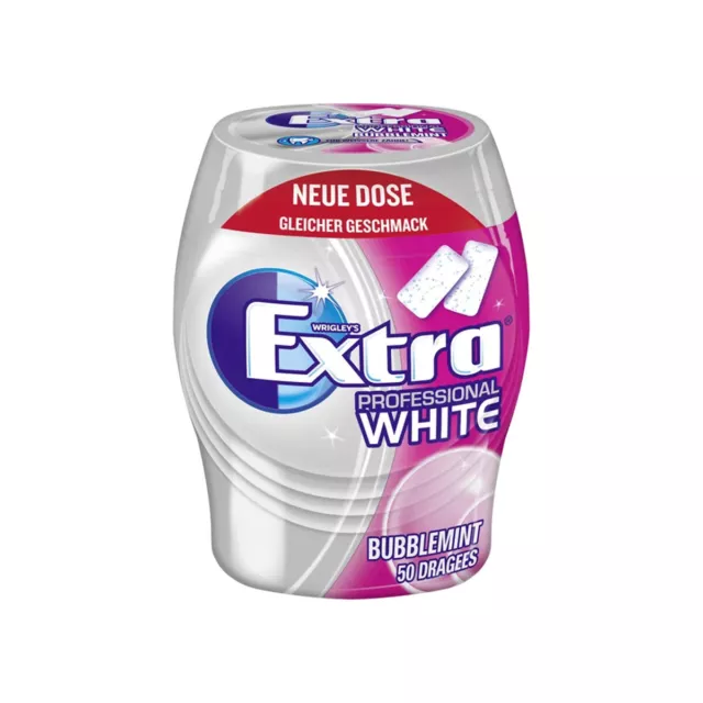 Wrigleys extra Professional White Bubblemint zuckerfreie Kaugummi 68g