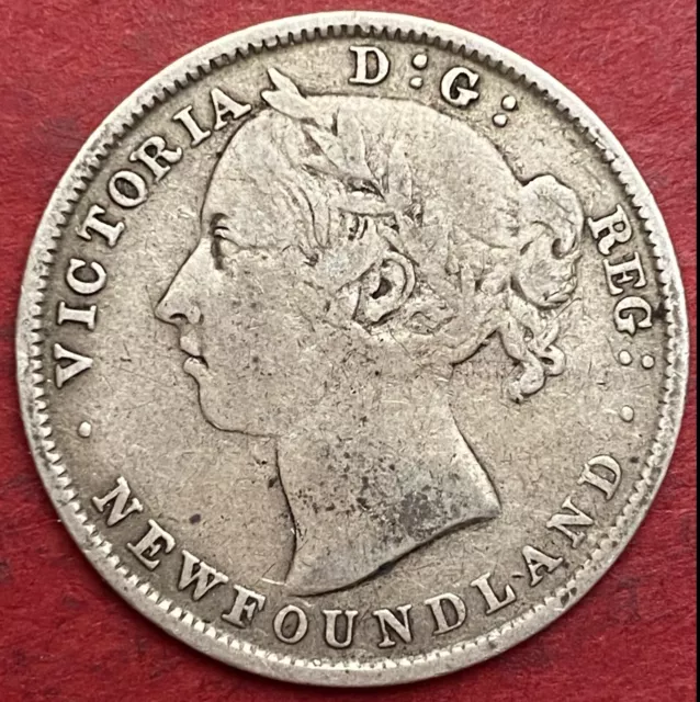 1894 Newfoundland 20 Cents Obverse 2 - VG/F - Lot#7145