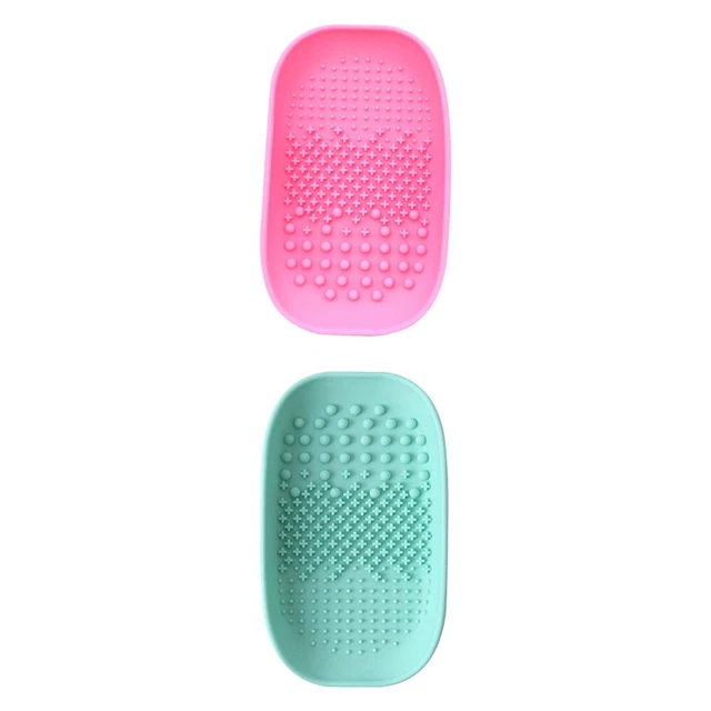 2 pièces Brosse de maquillage conseil de nettoyage Nettoyant brosse Silicone