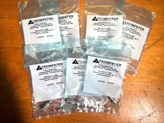 6 Trompeter Electronics  Uad23-25281 Bnc Double Barrel Connectors New Sealed