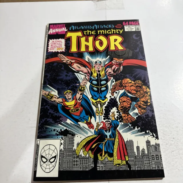 The Mighty Thor Atlantis Attacks Marvel Comics Annual 14 1989 -mid/grade