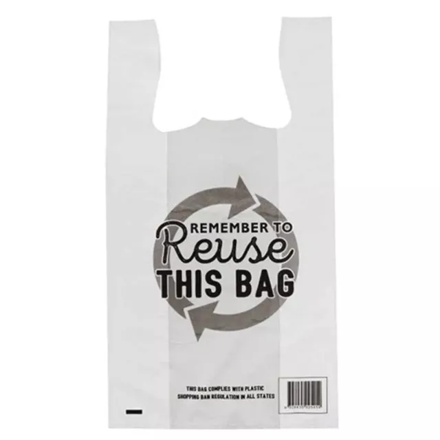 Reusable SMALL Singlet Plastic Checkout Bag - PRINTED  1500 pcs