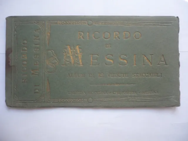 Rarissimo Album Ricordo Di Messina 12 Vedute Staccabili Primi '900