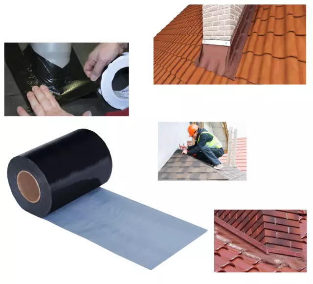 FLASHING TAPE FLASHBAND SELF ADHESIVE ROLL ROOFING REPAIR FELT LEAD BITUMEN 10m