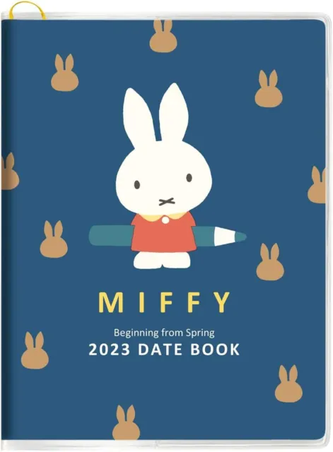 Square Miffy Notebook di Avviamento Marzo 2023 A6 Mensile Blu