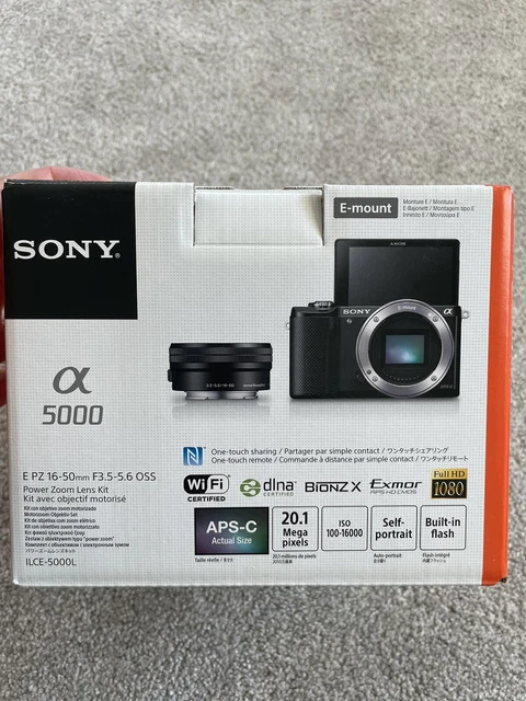 Sony Alpha a5000 Mirrorless Digital Camera with 16-50mm Lens Black