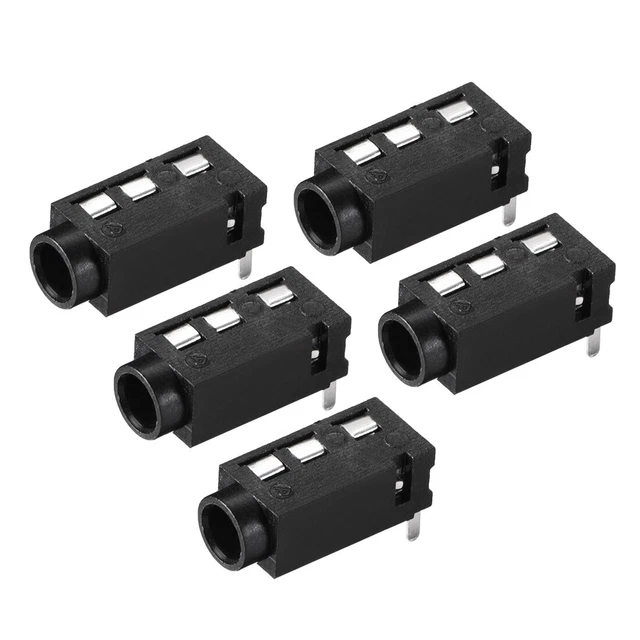 Lot De 10 Connecteurs Jack 6,35 Mm Stéréo à 3 Broches - Pour Montage PCB, Idéal Pour Bricolage Audio, Haute Qualité, Plaqué Or