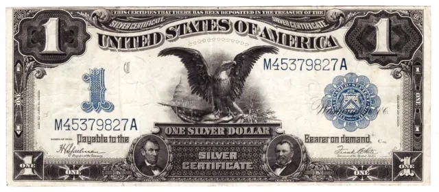 1899 Series One Dollar $1 Black Eagle Silver Certificate Large Currency Note A15