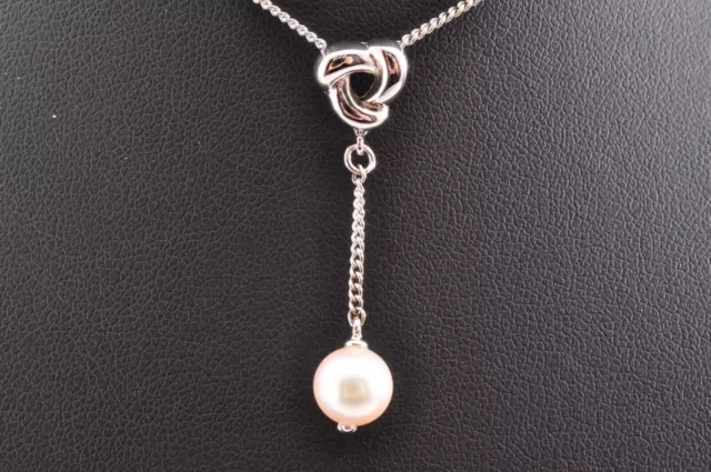 Vintage Japan TASAKI Akoya Perlenkette cremefarben 925 Silber. Kommt mit...