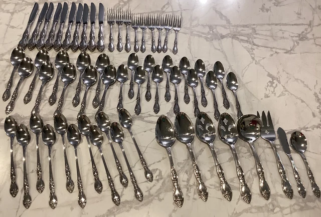 45 PC LOT Set Vtg Original Wm Rogers Mfg Co 1940 AVALON CABIN