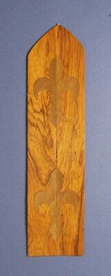 LYS Marque page marqueterie bois fleur de lys enluminure moyen-âge artisanat art 