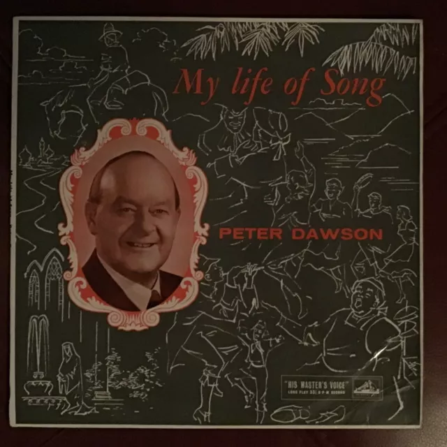 Peter Dawson 10” EP/LP My Life Of Song HMV DLP.1180 1958 EX