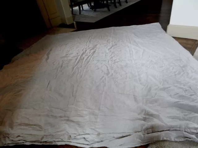 RESTORATION HARDWARE RH 100% Belgian Linen Natural Oatmeal King Duvet Cover EUC RESTORATION HARDWARE RH 100% Belgian Linen Natural Oatmeal King Duvet Cover EUC