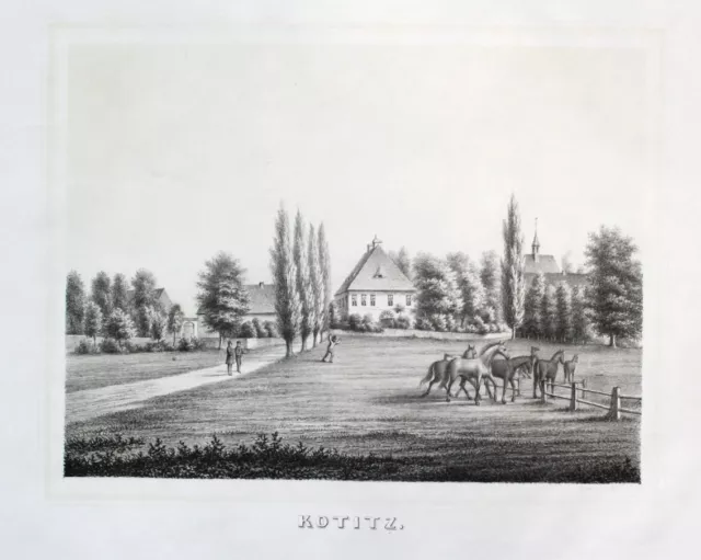 1860 - Kotitz Weißenberg Lk Bautzen Oberlausitz Lithography Poenicke