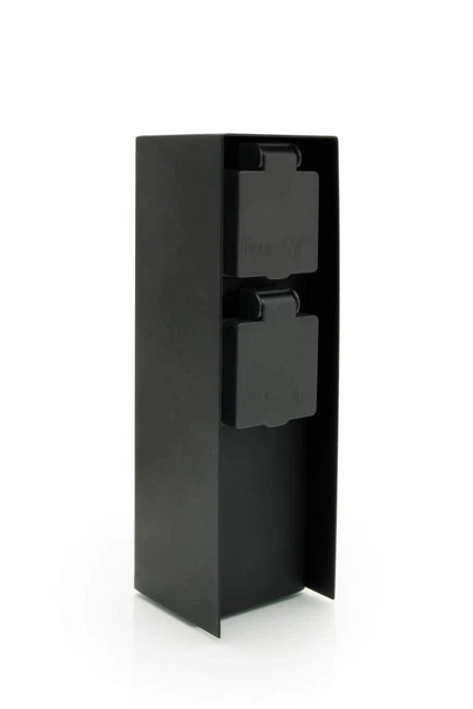 Enchufe de jardín LED Universum acero inoxidable IP44 exterior enchufe 2x negro mercancía de segunda mano