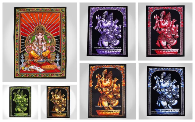 Hippie Dios Colgante de Pared Lord Ganesh Indio Grande Tapiz Decoración Bohemio