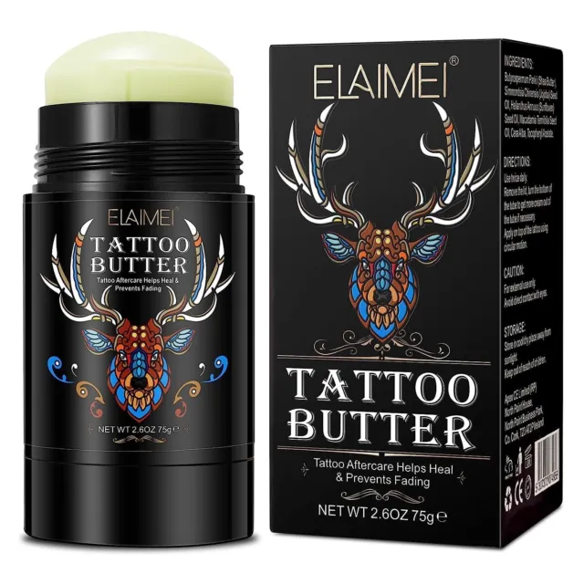 Crema hidratante de tatuaje de curación orgánica cuidado posterior mantequilla tatuaje bálsamo tatuaje