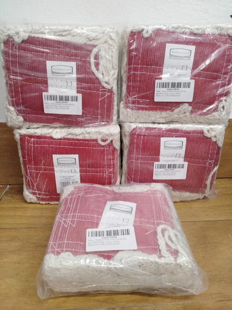 Rubbermaid Super Stitch Large D15306WH00 Commercial Mop Head Lot of 5