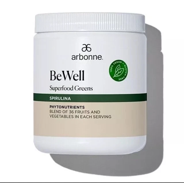GREENS SPIRULINA POWDER Arbonne BeWell Superfood 221g 30 servings RRP £