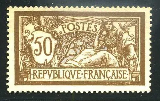 FRANCE STAMP TIMBRE N° 120 " MERSON 50c BRUN ET GRIS" NEUF xx SUPERBE SIGNE G714