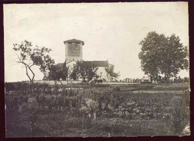 Ariège . Lescure . photo ancienne  de 1912 . église St-Michel