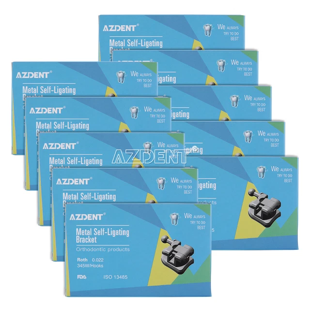 Bracket Azdent Rosso Brackets Ortodontici Standard Roth - 20 Confezioni (20 Pz L'una) Slot .022 Con Ganci 3-4-5 - AZDENT AZDENT .022 Ganci 3-4-5 - Foto 11