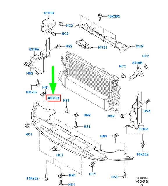 FORD FOCUS MK2 Front Unterboden Luftabweiser Panel 1302804 NEU ORIGINAL ...