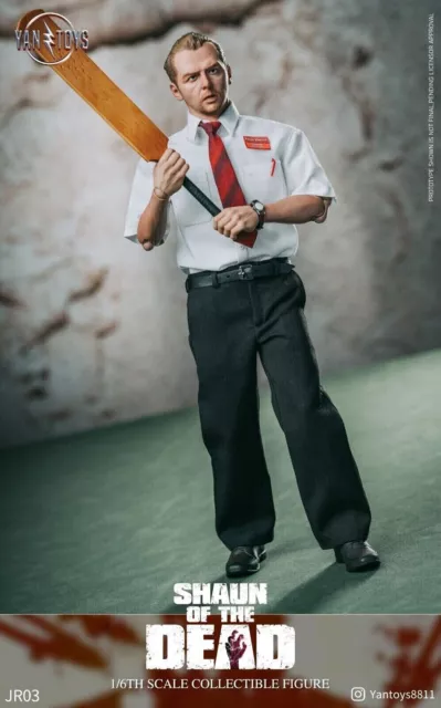 IN STOCK YANTOYS 1/6 JR03 Shaun Of the Dead Simon Pegg 12" Action Figure