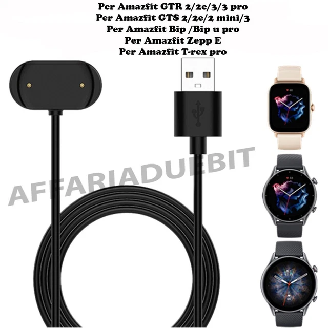 Yaekea Caricatore Per Amazfit GTS 4 Mini/2/2e/2 Mini,Bip 5,Bip 3/U Pro,GTR 2 /2e,GTR Mini,T-REX Pro,3.3Ft USB Cavo Di Ricarica Di Ricambio Per Pop,Zepp E/Z,Active/Active Edge Smartwatch - Foto 6