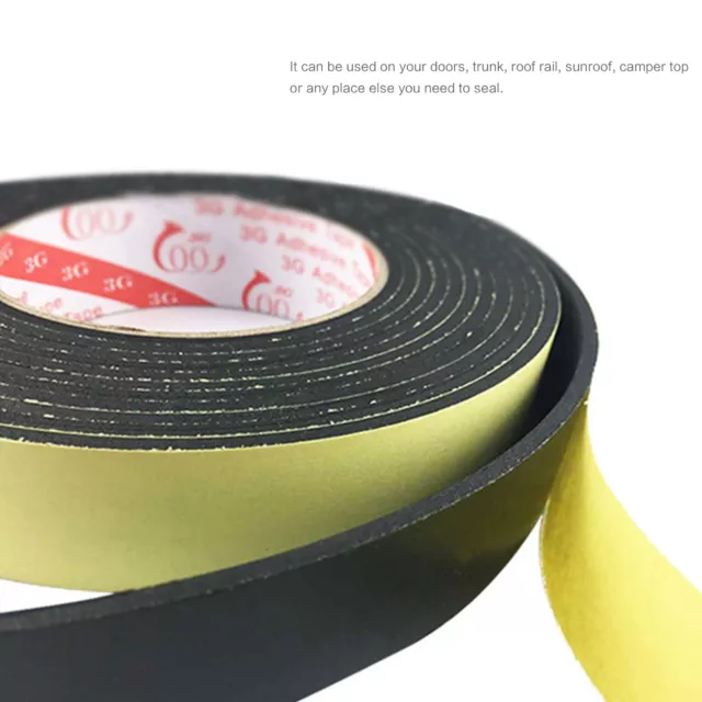 5M Length Adhesive Sticker Glue Strip Sealing Sponge Foam Rubber Neoprene Tape