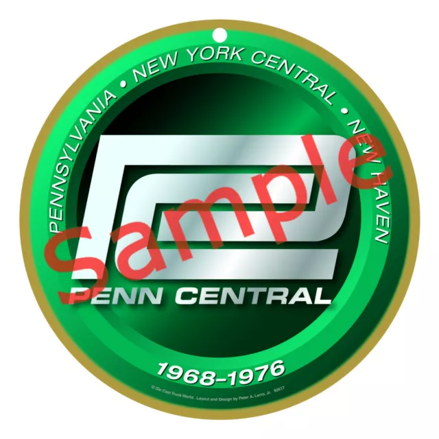 Penn Central Railroad Logo Wood Plaque-Sign / Man Cave / Train & Kids Room