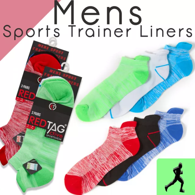 Mens Sport Trainer Liner With Mesh Inserts Low Cut Arch Support Socks 3 6 Pairs