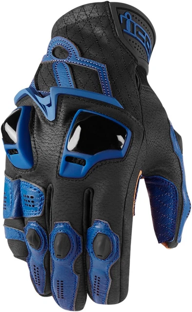 Hypersport Leather Cold Weather Short Cuff Gloves - Blue Men's X-Large 3301-3542