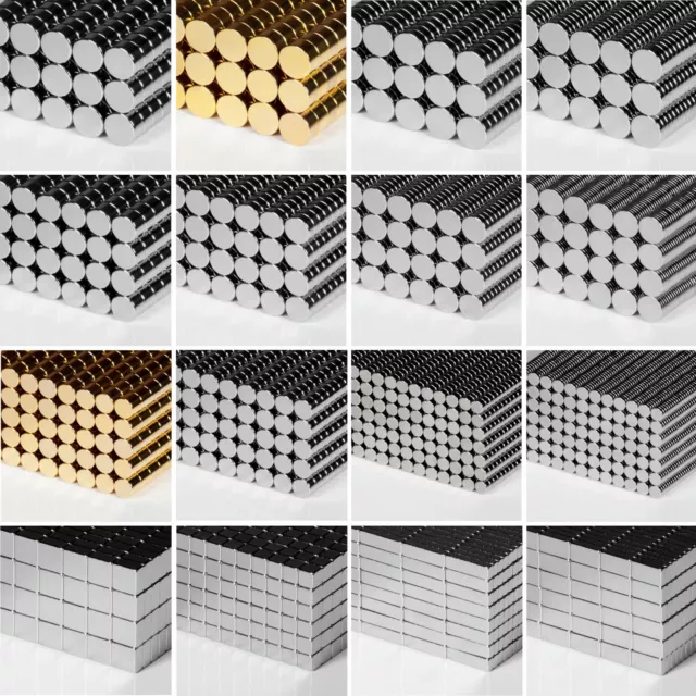 Neodym Magnete N52 N50 N45 N42 Supermagnete - extrem stark - große Auswahl