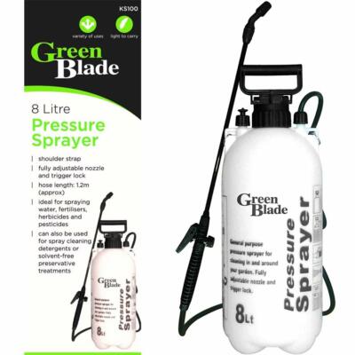 8 litri pompa azione GIARDINO VAPORIZZATORE LANCE BACCHETTA 3YR garanzia e Guanti in lattice 