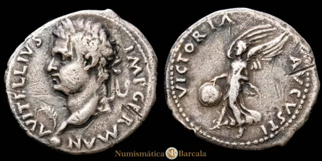 Vitelio. Denario. (3,25 g.). Tarraco. 69 a.C.. RIC-36. MBC+. A: A VITELLIVS I...