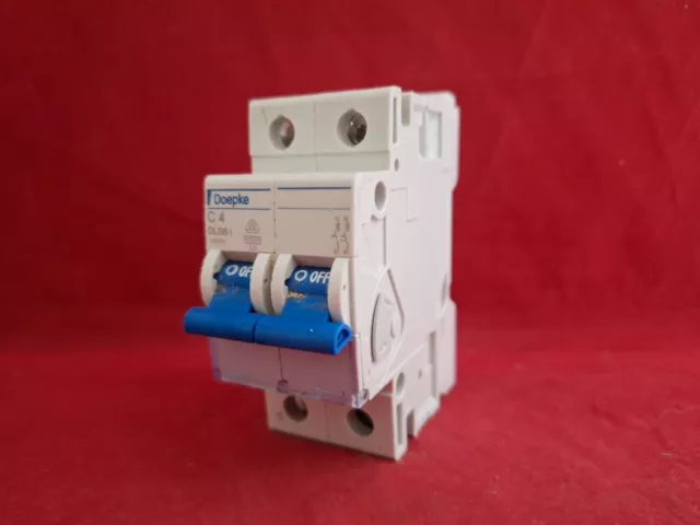 Doepke Dls6I C4 4A 4Amp C Type Double Pole Dp 2P Mcb Fuse Switch New