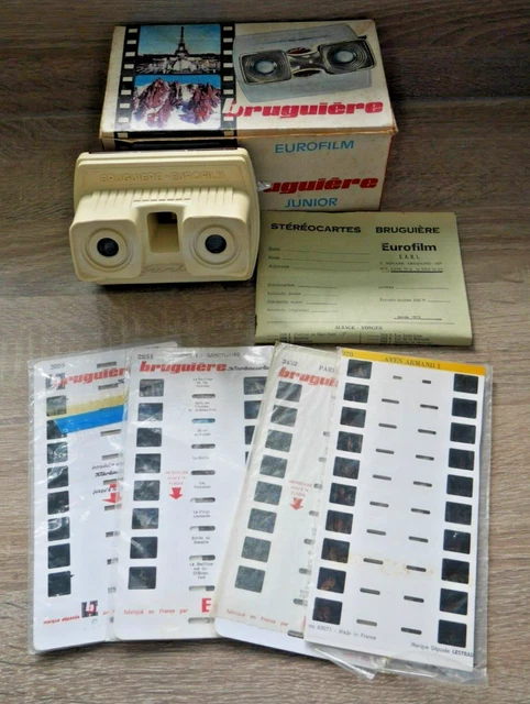 Visionneuse stéréoscopique EUROFIL BRUGUIERE JUNIOR + gros lot photos