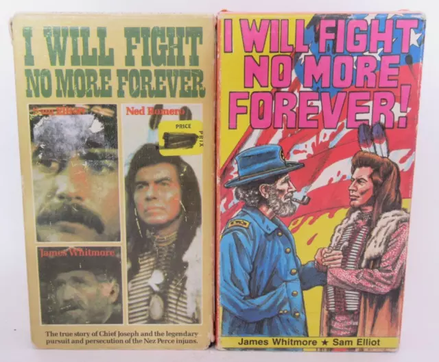 Two Old Vintage VHS Tapes I Will Fight No More Forever (1975) Sam Elliot Romero
