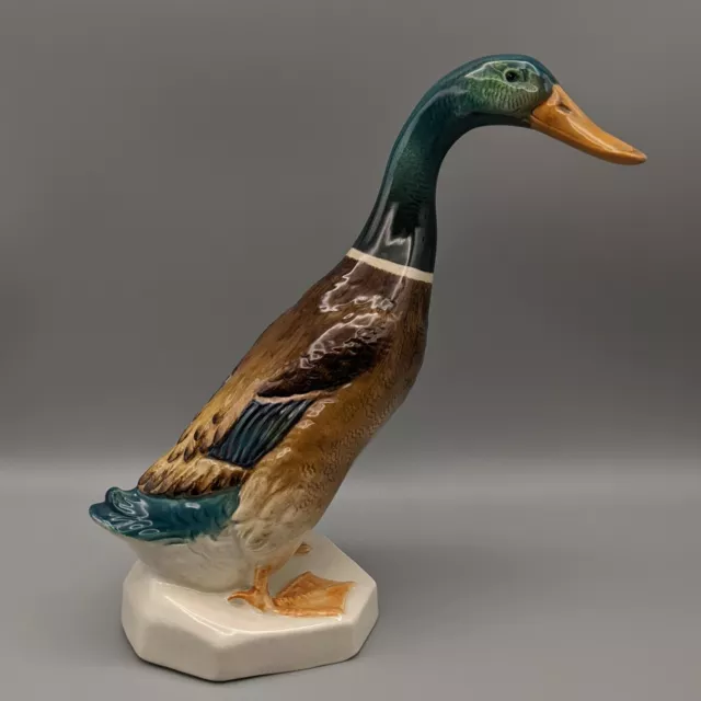 Vtg Beswick Mallard Duck 902 Standing Duck Figurine 9.25"